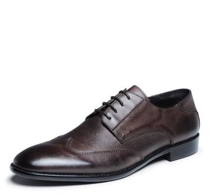 Italian Design Genuine Mens Leather Dress Shoes , Customized Male Formal Shoes