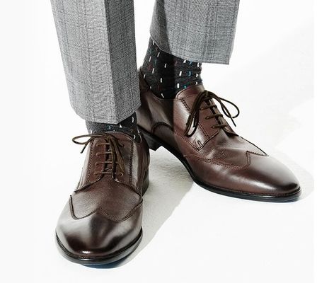 Italian Design Genuine Mens Leather Dress Shoes , Customized Male Formal Shoes