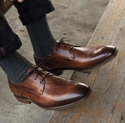 Formal Office Working Men Formal Dress Shoes , Italian Genuine Leatherman Shoes