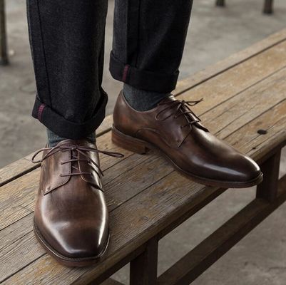 Formal Office Working Men Formal Dress Shoes , Italian Genuine Leatherman Shoes