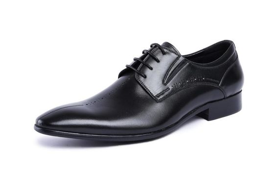 Brand Wingtip Oxford Luxury Mens Leather Dress Shoes , Carved Genuine Leather Shoes