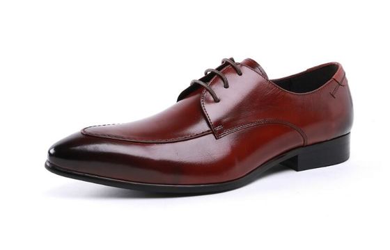 Embossing Design Patent Leather Black Dress Shoes , Lace Up Dress Shoes