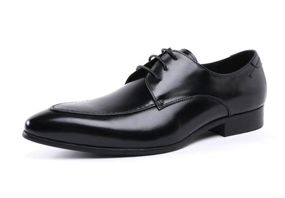 Embossing Design Patent Leather Black Dress Shoes , Lace Up Dress Shoes