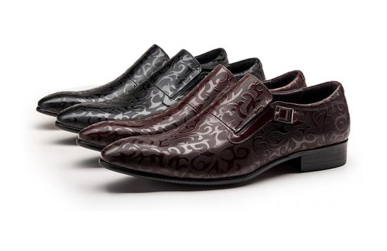 Genuine Python Mens Leather Dress Shoes , Exotic Snake Embossed Classic Dress Shoes