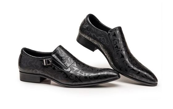 Genuine Python Mens Leather Dress Shoes , Exotic Snake Embossed Classic Dress Shoes