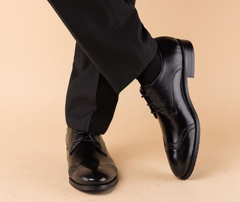 Handmade Genuine Leather Men Dress Shoes , Casual Leather Shoes For Wedding Or Partying