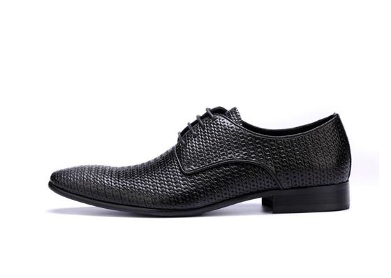 All Woven Bright Genuine Mens Leather Dress Shoes , Leather Oxfords Shoes For Men