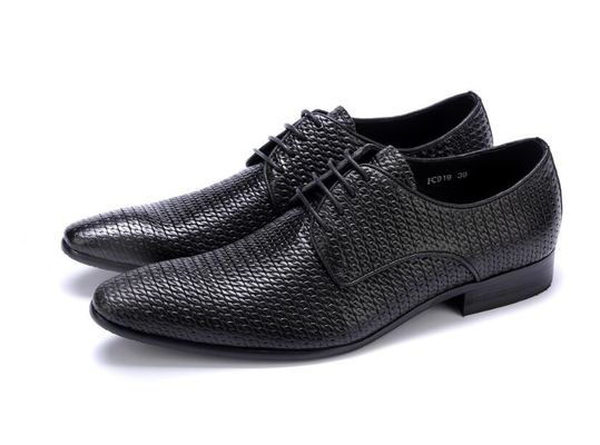 All Woven Bright Genuine Mens Leather Dress Shoes , Leather Oxfords Shoes For Men