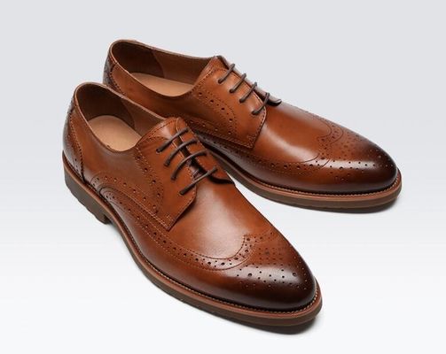Classic Style Derby Black Dress Up Shoes , Retro Men Dress Oxford Shoes