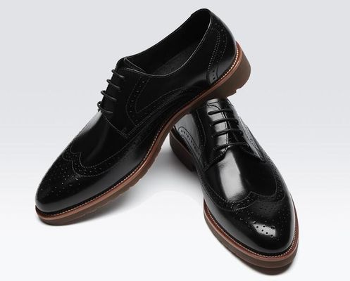 Classic Style Derby Black Dress Up Shoes , Retro Men Dress Oxford Shoes