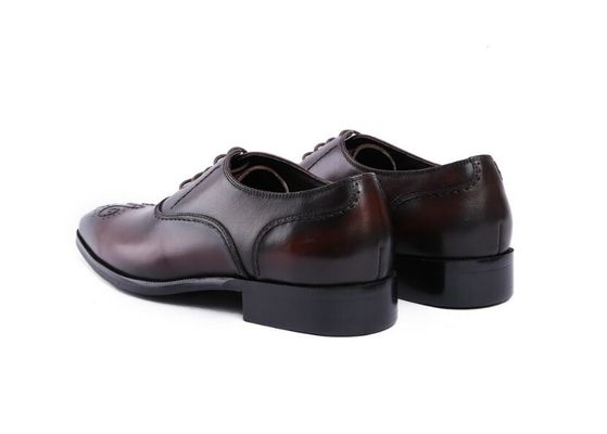 Real Stitching Derby Mens Leather Dress Shoes , Fully Handcrafted Goodyear Shoes