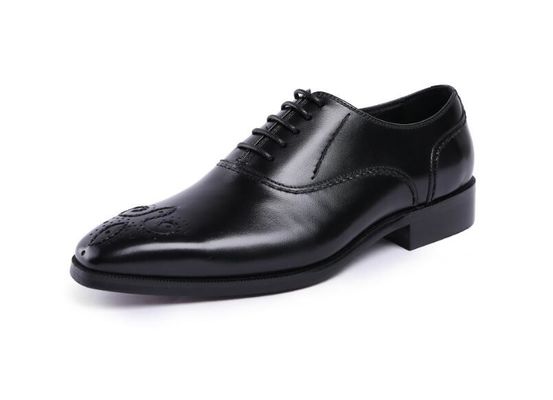 Real Stitching Derby Mens Leather Dress Shoes , Fully Handcrafted Goodyear Shoes