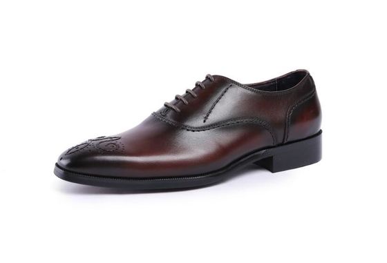 Real Stitching Derby Mens Leather Dress Shoes , Fully Handcrafted Goodyear Shoes