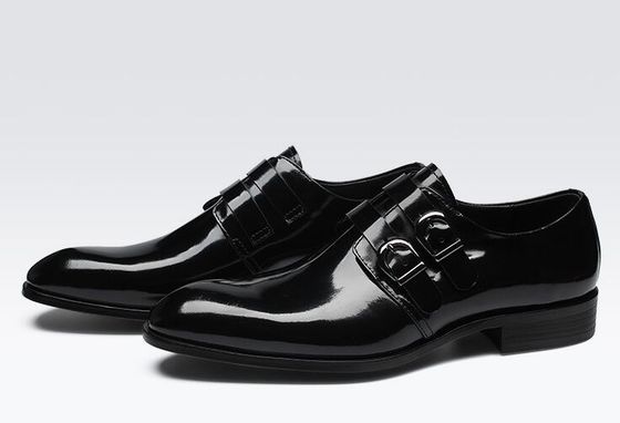 Retro Brogue Men Formal Dress Shoes , Business Office Black Oxford Shoes