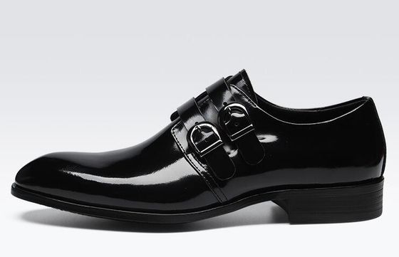 Retro Brogue Men Formal Dress Shoes , Business Office Black Oxford Shoes