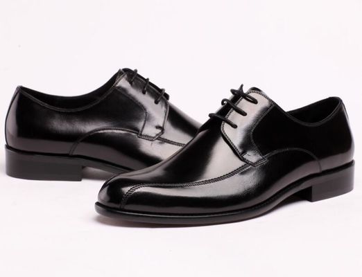 Officer Business Mens Leather Dress Shoes , Black Dress Loafers Slip Resistant