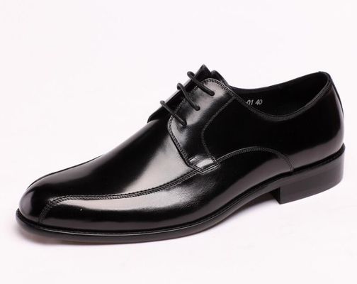 Officer Business Mens Leather Dress Shoes , Black Dress Loafers Slip Resistant