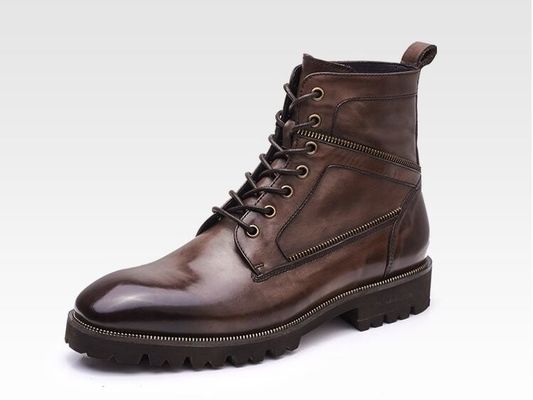 Breathable Genuine Leather Military Boots Mens Waterproof Army Training Boots