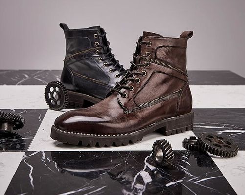 Breathable Genuine Leather Military Boots Mens Waterproof Army Training Boots