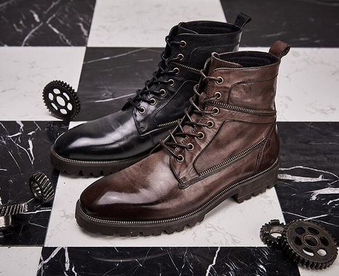 Breathable Genuine Leather Military Boots Mens Waterproof Army Training Boots