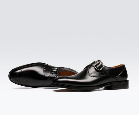 Oxford Leather Mens Buckle Dress Shoes green / Black Gentleman Dress Shoes