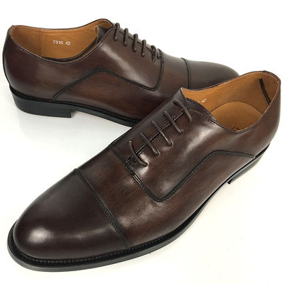 Pointy Toe Genuine Leather Mens Leather Dress Shoes Fit Business Wedding Party