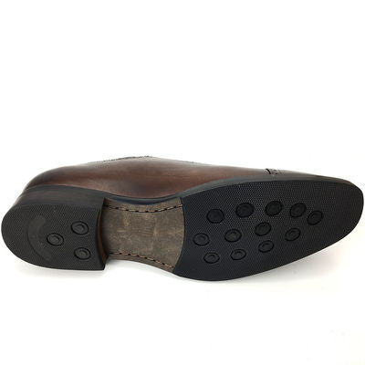 British Style Mens Pointed Toe Shoes / Lace Up Casual Shoes Brown Color