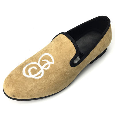 Custom Mens Velvet Loafers Slip On Mens Velvet Dress Slippers For Athletic / Office