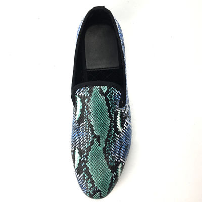 Elegant Design Snakeskin Mens Loafers Wear Resistant Mens Leather Driving Shoes
