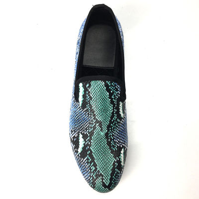 Elegant Design Snakeskin Mens Loafers Wear Resistant Mens Leather Driving Shoes