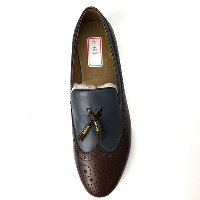 Mens Leather Moccasins Shoes / Mens Casual Loafers Genuine Leather Upper