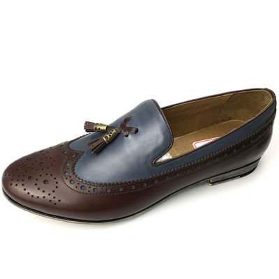 Mens Leather Moccasins Shoes / Mens Casual Loafers Genuine Leather Upper