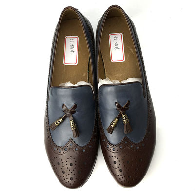 Mens Leather Moccasins Shoes / Mens Casual Loafers Genuine Leather Upper