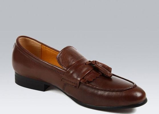 Genuine Suede Tassel Loafers Mens Shoes / Suede Leather Dress Shoes ODM