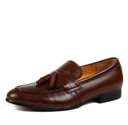Genuine Suede Tassel Loafers Mens Shoes / Suede Leather Dress Shoes ODM