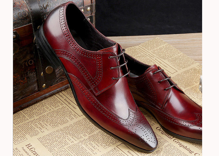 Formal Oxford Men Brogue Shoes Cow Leather Plain Toe Classic Men Shoes