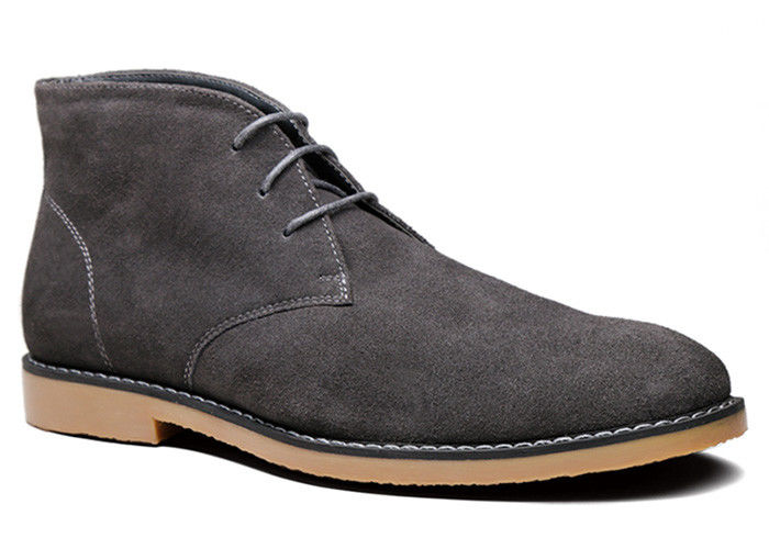 Winter Mens Suede Desert Boots Round Toe Lace - Up Mens High Top Casual Shoes