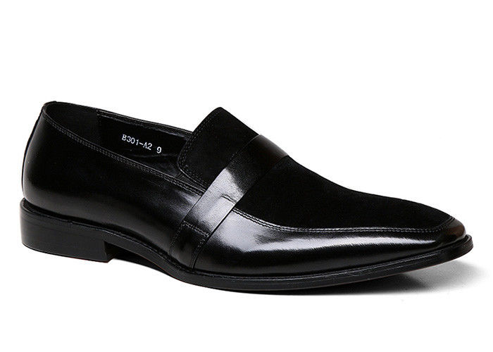 Mixed Colors Mens Leather Casual Shoes With Genuine Leather Nubuck Leather Stitching