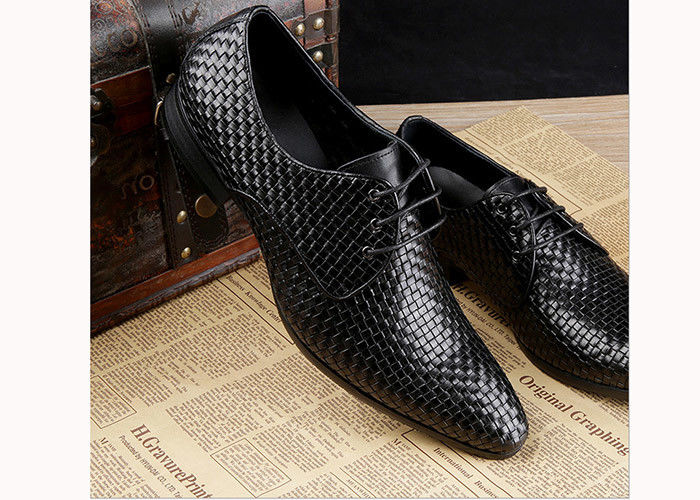 Mens Burgundy Dress Shoes Vintage Italian Goodyear Welted Full Grain Leather Shoes