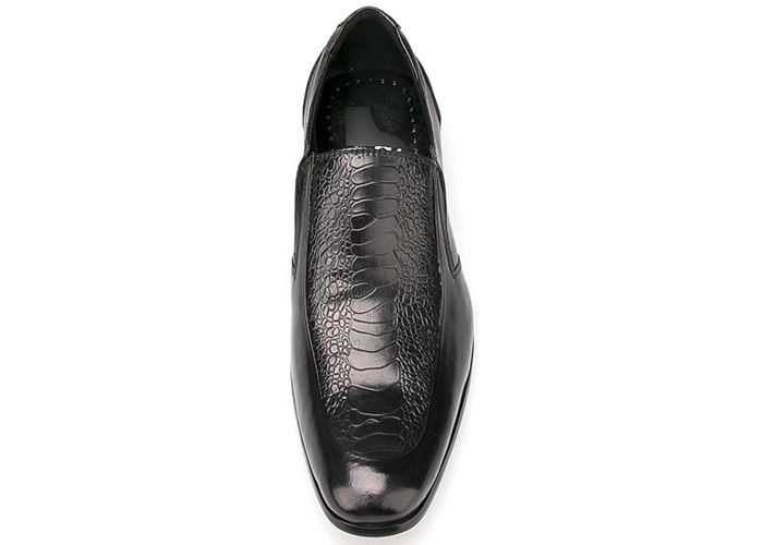 Durable Men Formal Dress Shoes Spring / Autumn Comfortable Mens Black Slip On Shoes