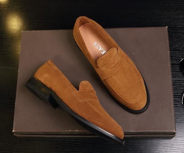 Crafted Suede Cortex Classic Mens Leather Loafers / Mens Casual Suede Loafers