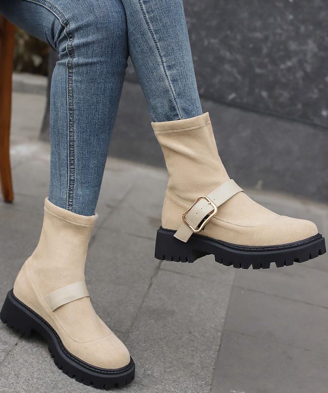 Made in Italy Women's Leather Boots with Genuine Leather Upper and Low Heel Height