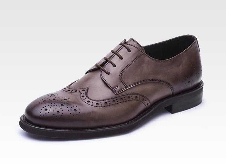 Outdoor Mens Brown Patent Leather Shoes , Mixed Color Square Toe Luxury Mens Shoes